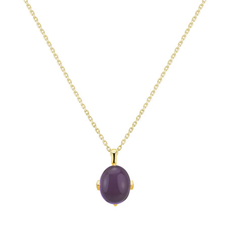 Diamond pendant with Amethyst Drop Blossom