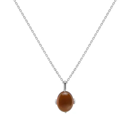 Diamond pendant with Quartz Drop Blossom