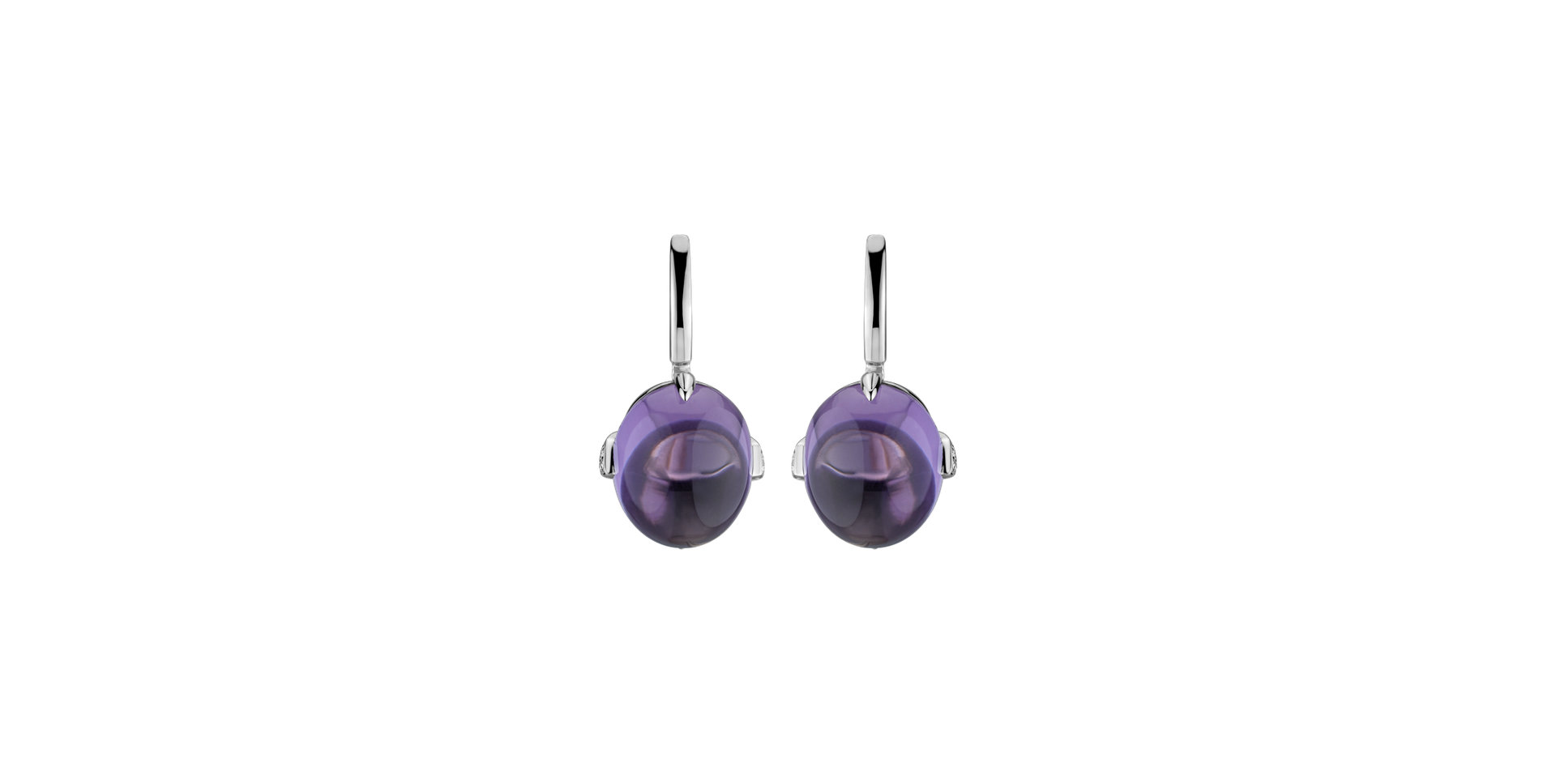 Diamond earrings with Amethyst Shining Grace