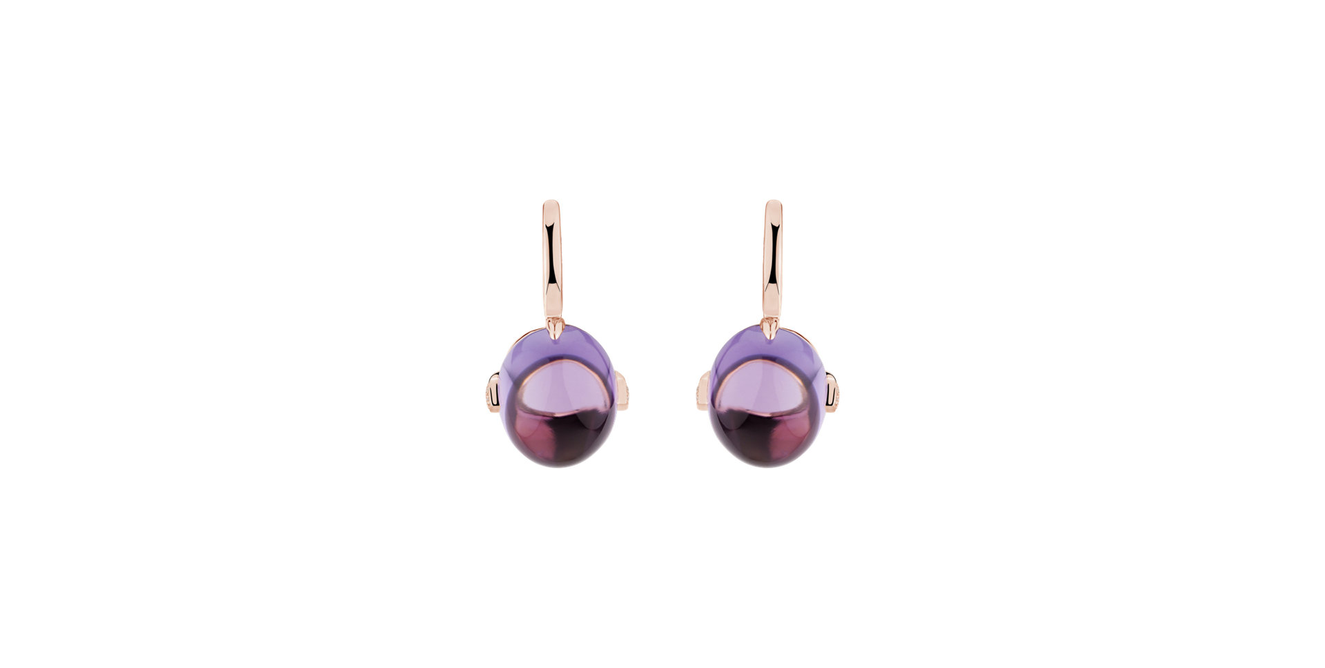 Diamond earrings with Amethyst Shining Grace