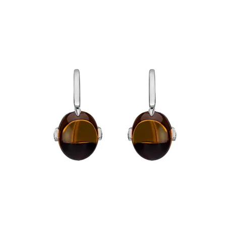 Diamond earrings with Quartz Shining Grace