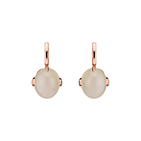 Diamond earrings with Moonstone Shining Grace