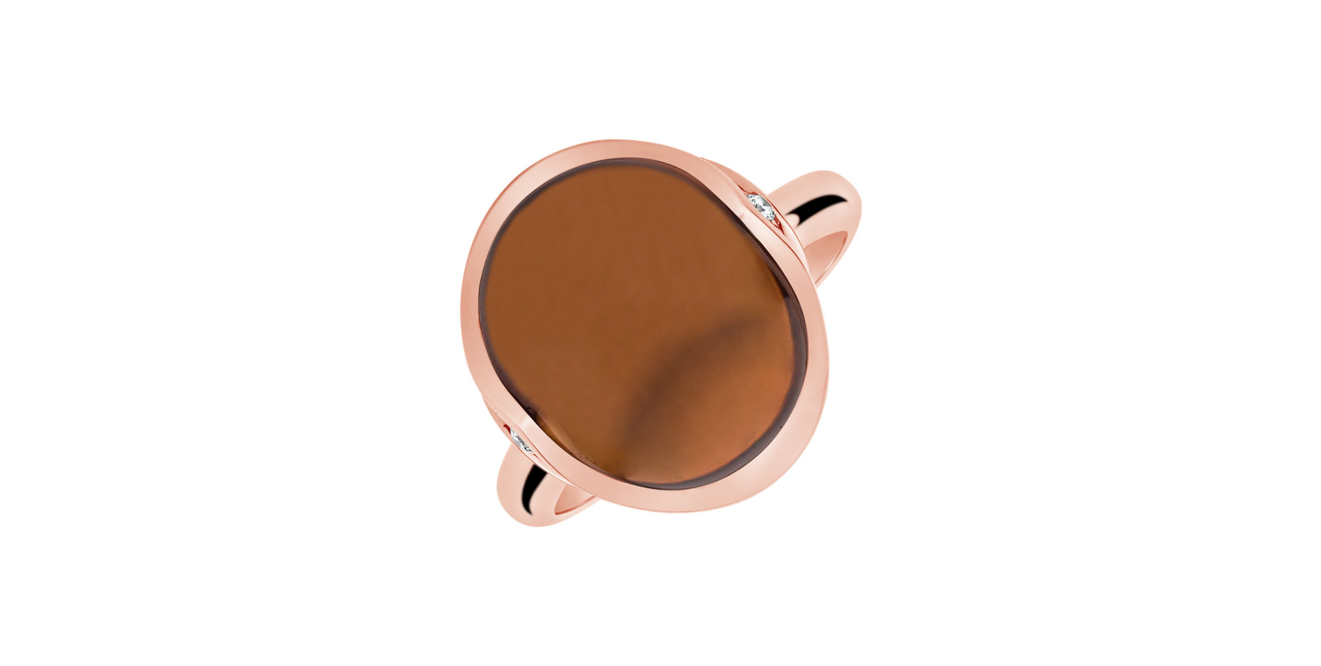 Diamond ring with Quartz Fairytale Drop