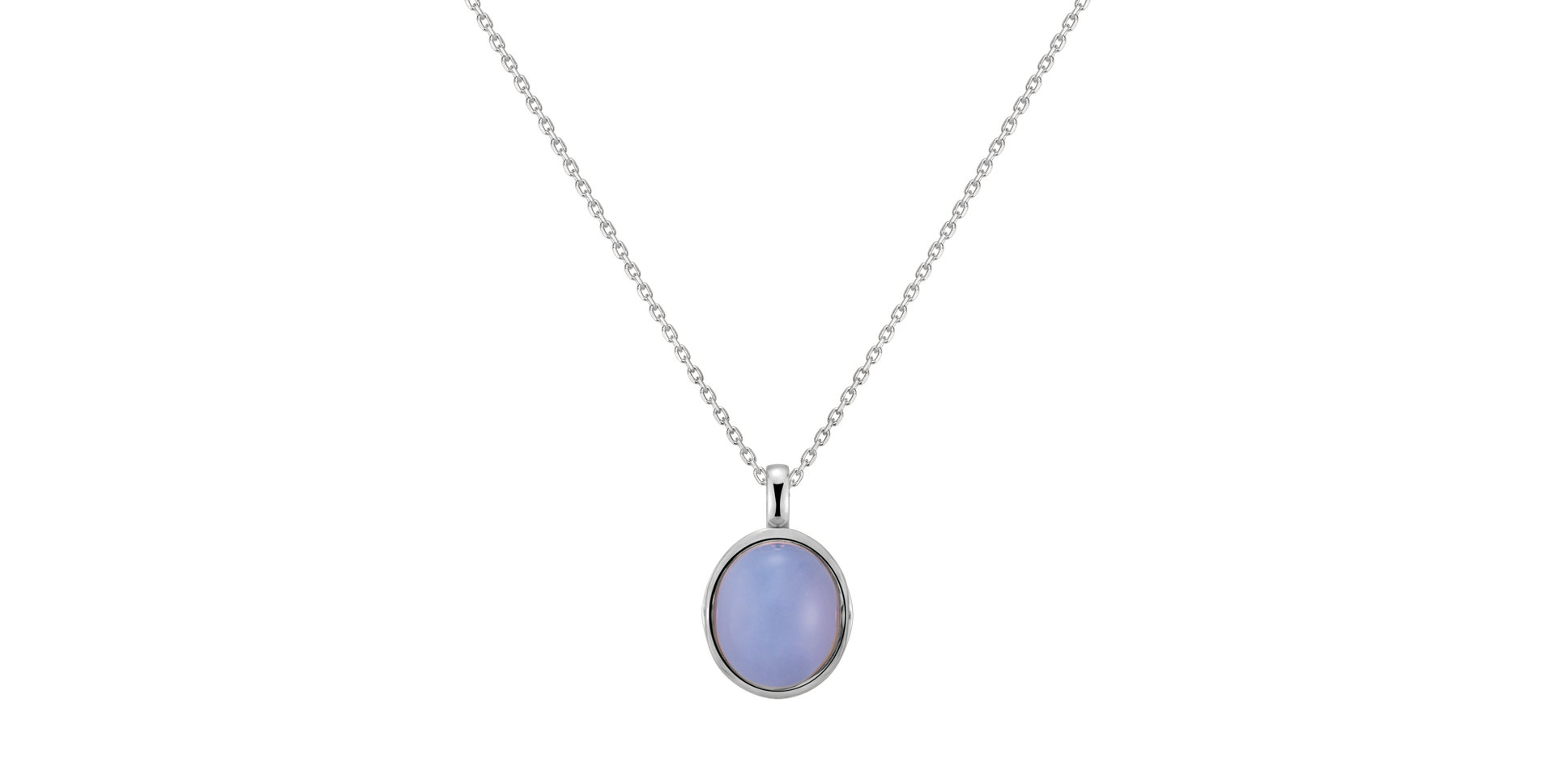 Diamond pendant with Chalcedony Fairytale Drop