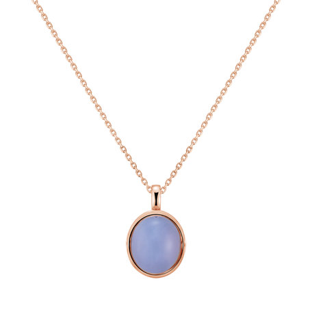 Diamond pendant with Chalcedony Fairytale Drop