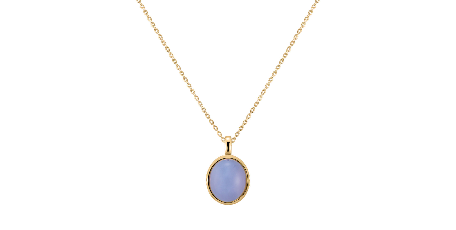 Diamond pendant with Chalcedony Fairytale Drop