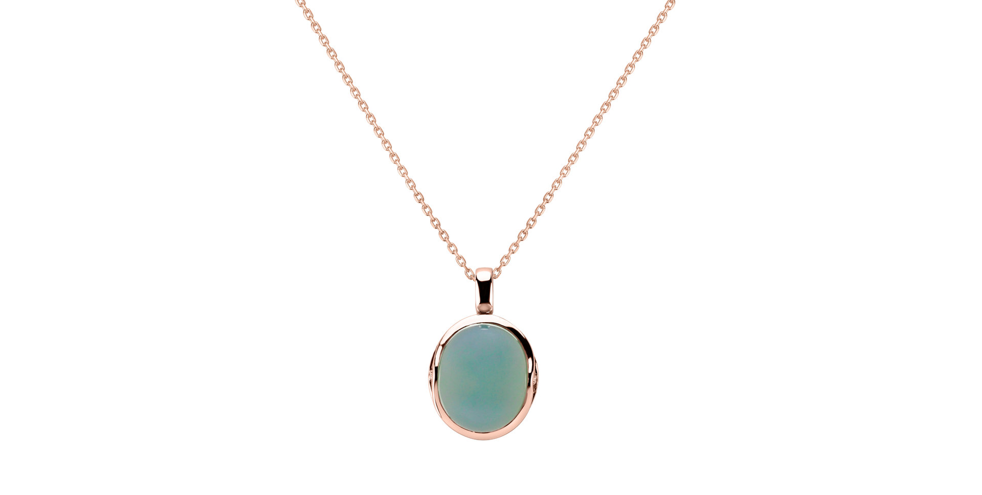 Diamond pendant with Chalcedony Fairytale Drop