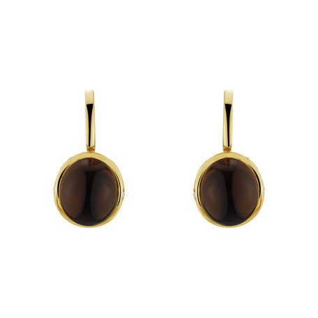 Diamond earrings with Quartz Fairytale Drop
