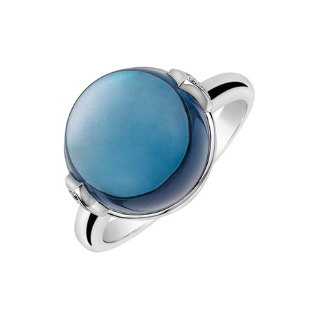 Diamond ring with Topaz Fairy Blossom