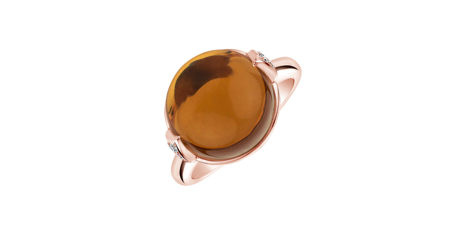 Diamond ring with Quartz Fairy Blossom