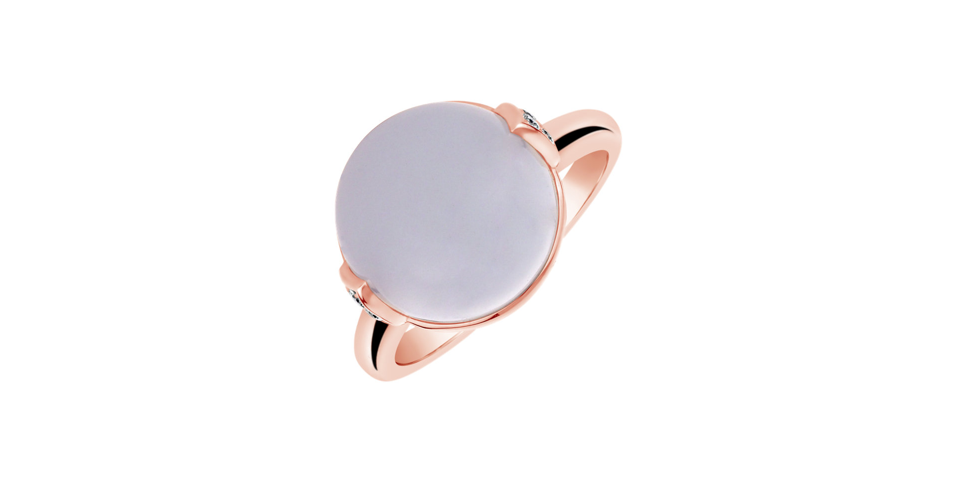 Diamond ring with Chalcedony Fairy Blossom