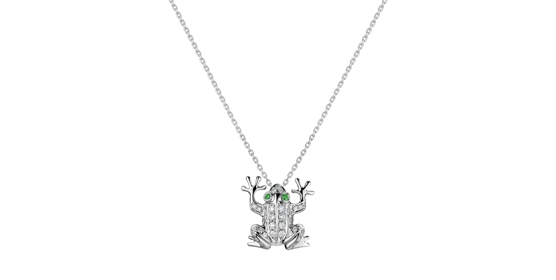 Diamond pendant with Garnet Frog Prince