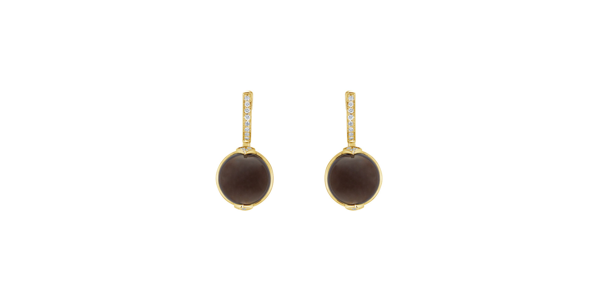 Diamond earrings with Quartz Fairy Blossom