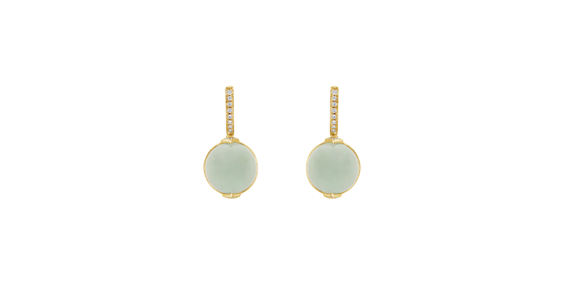 Diamond earrings with Chalcedony Fairy Blossom