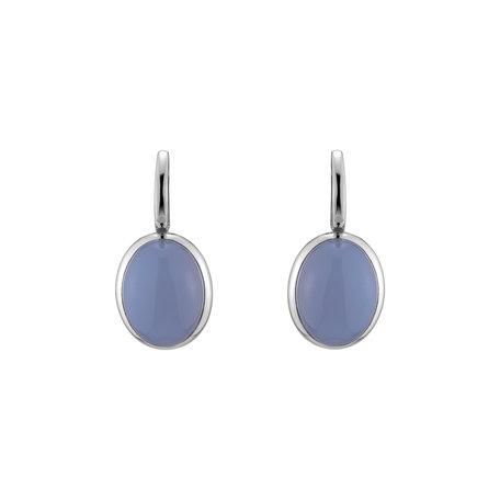 Earrings with Chalcedony Miracle Cosmos