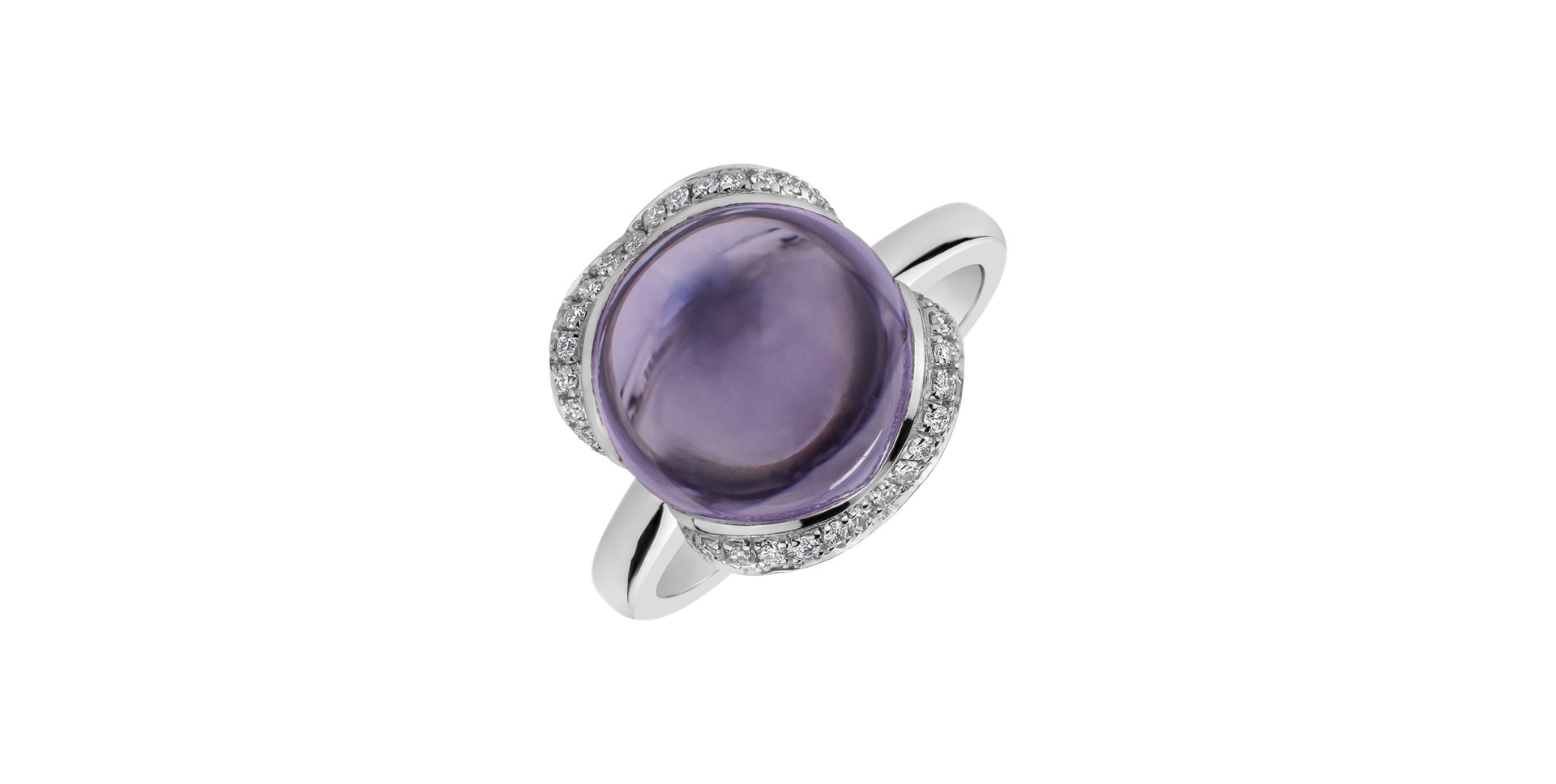 Diamond rings with Amethyst Rainbow Princess