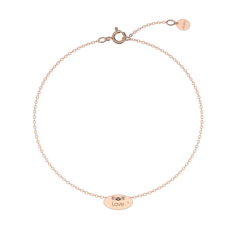 Diamond bracelet Love Stamp Message