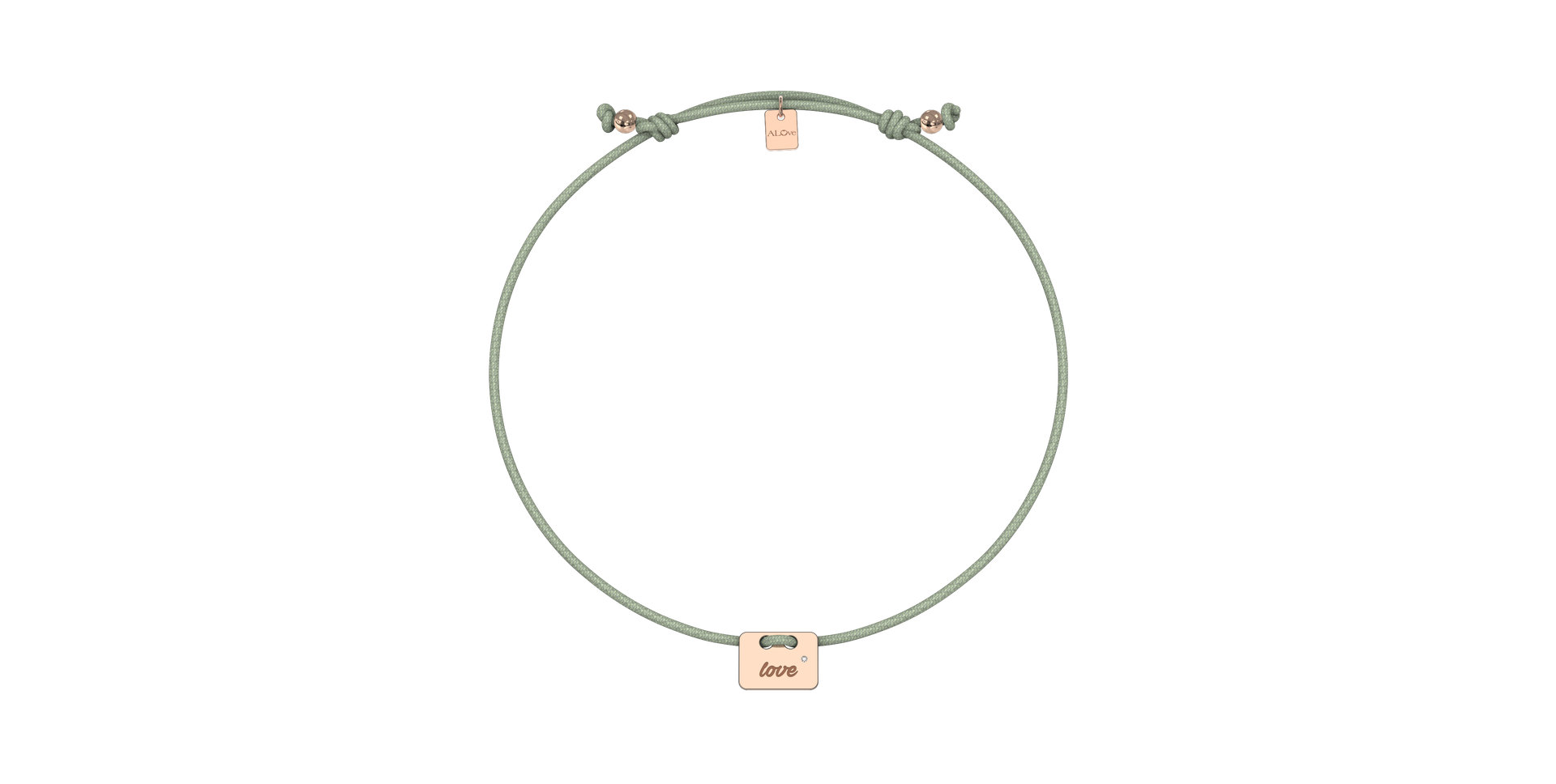 Diamond bracelet Military Stamp Love