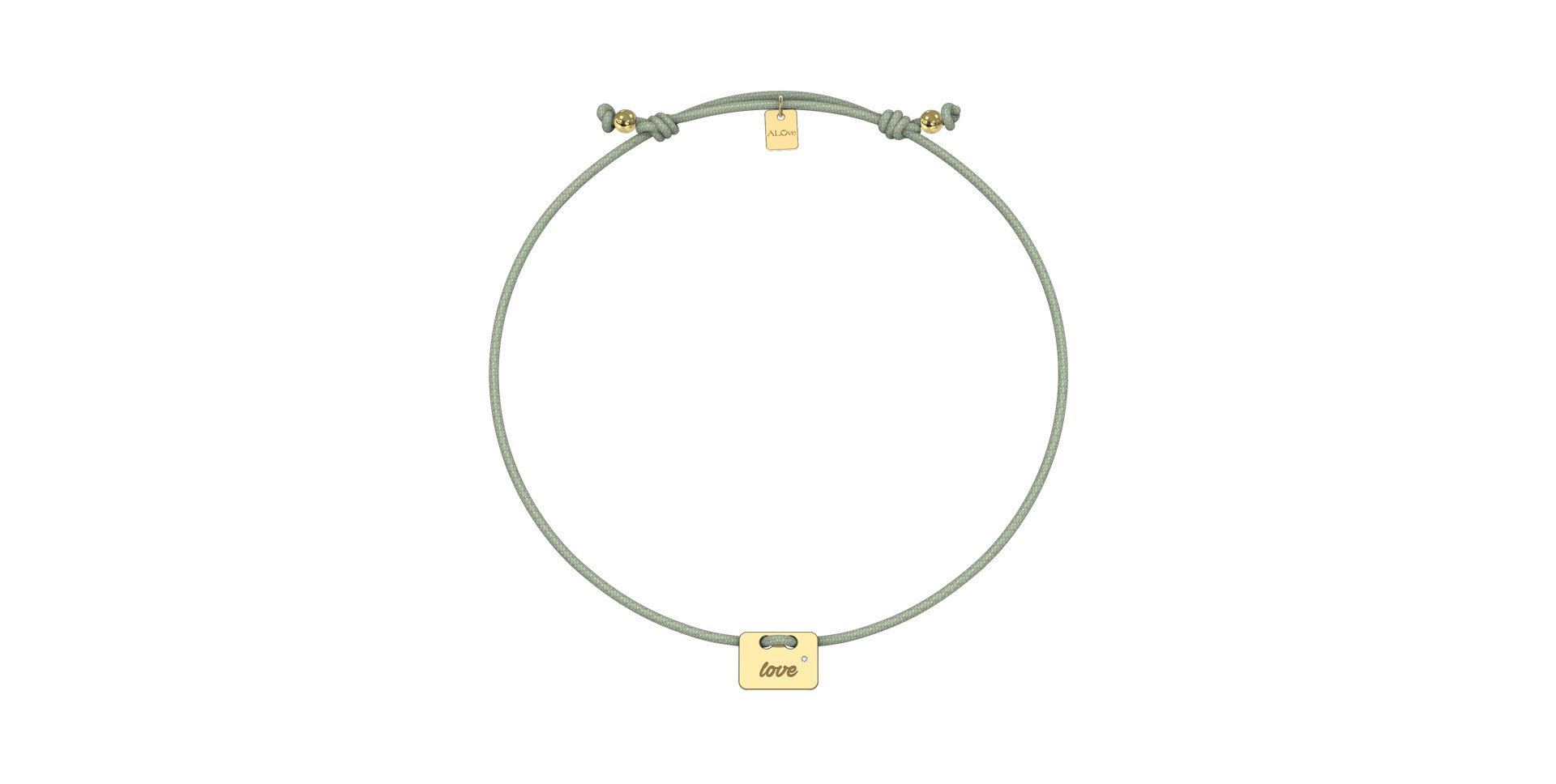 Diamond bracelet Military Stamp Love