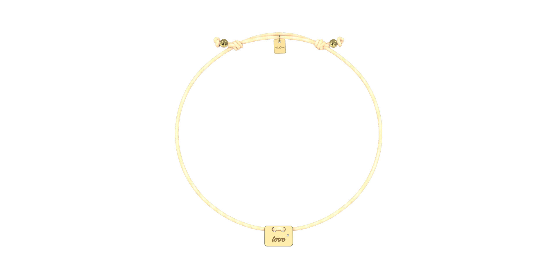 Diamond bracelet Military Stamp Love