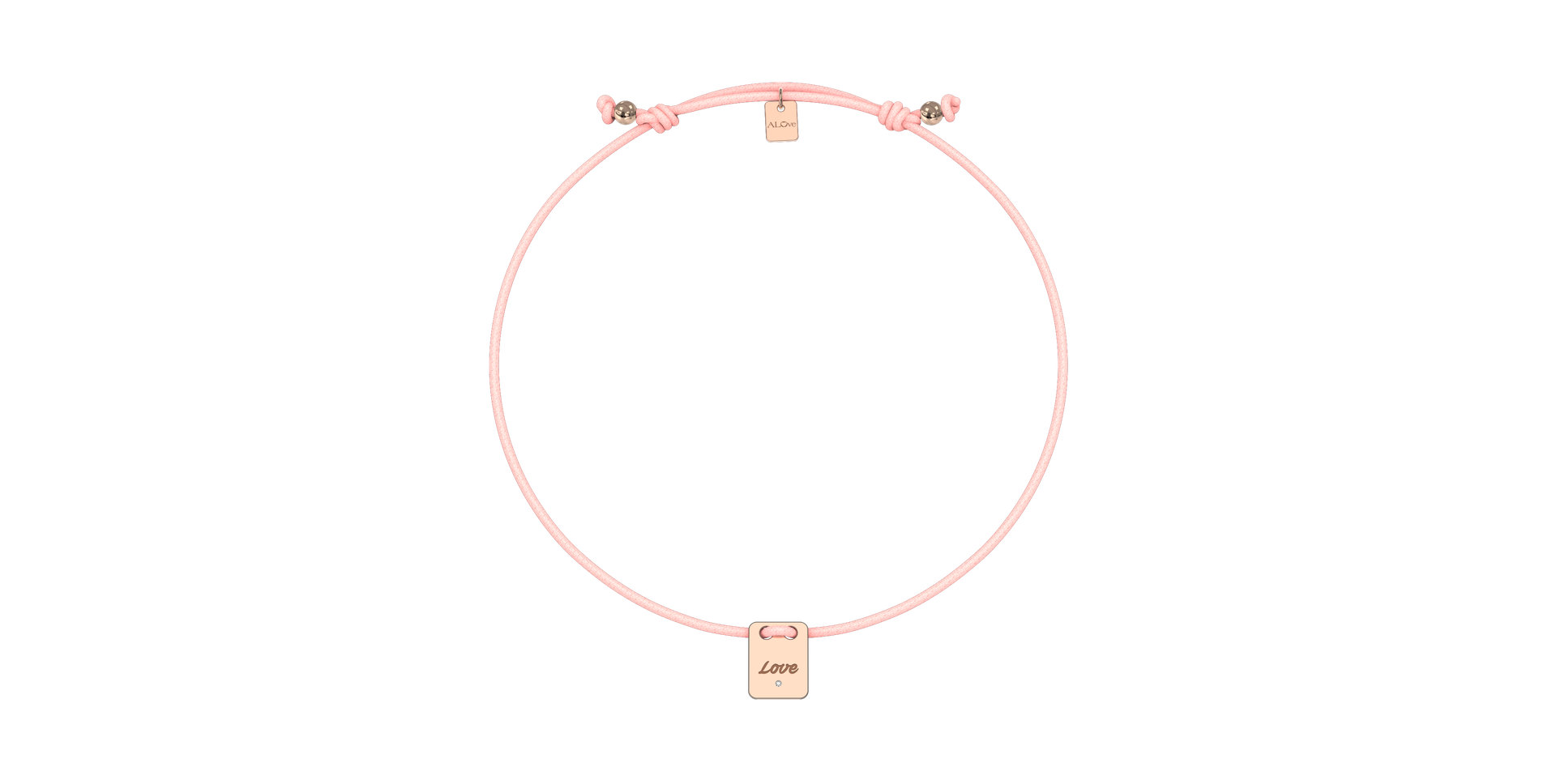 Diamond bracelet Mini Stamp Love