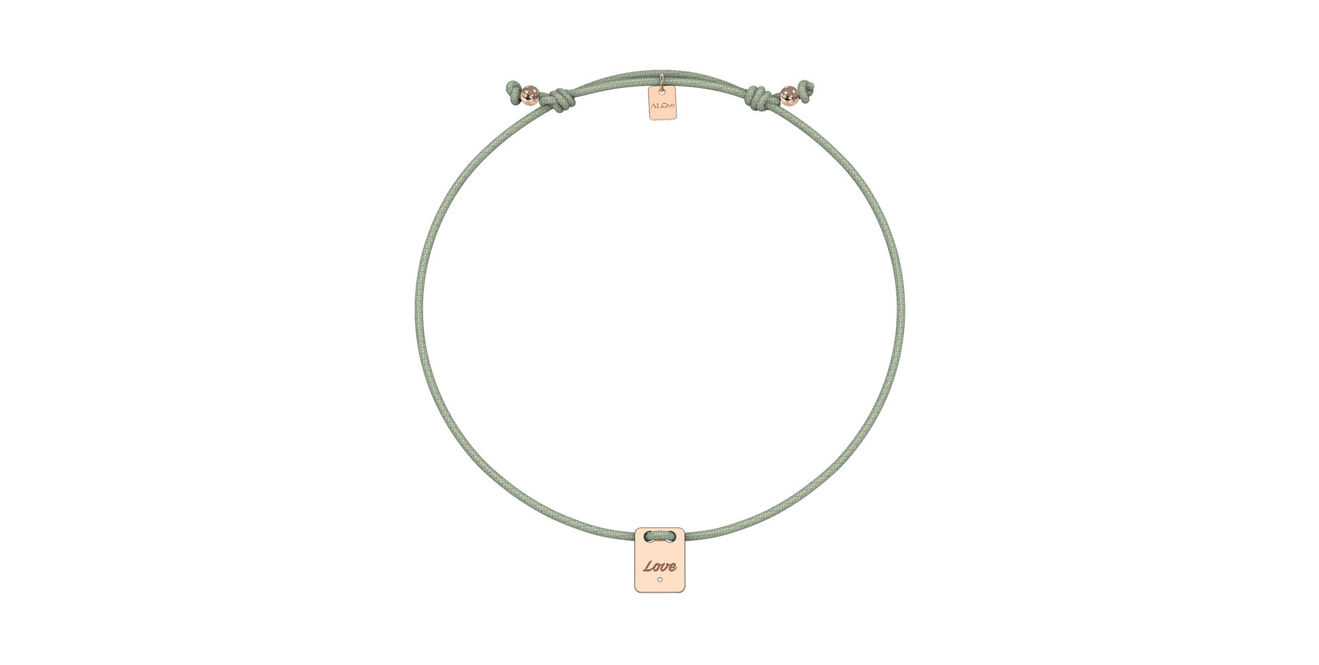 Diamond bracelet Mini Stamp Love