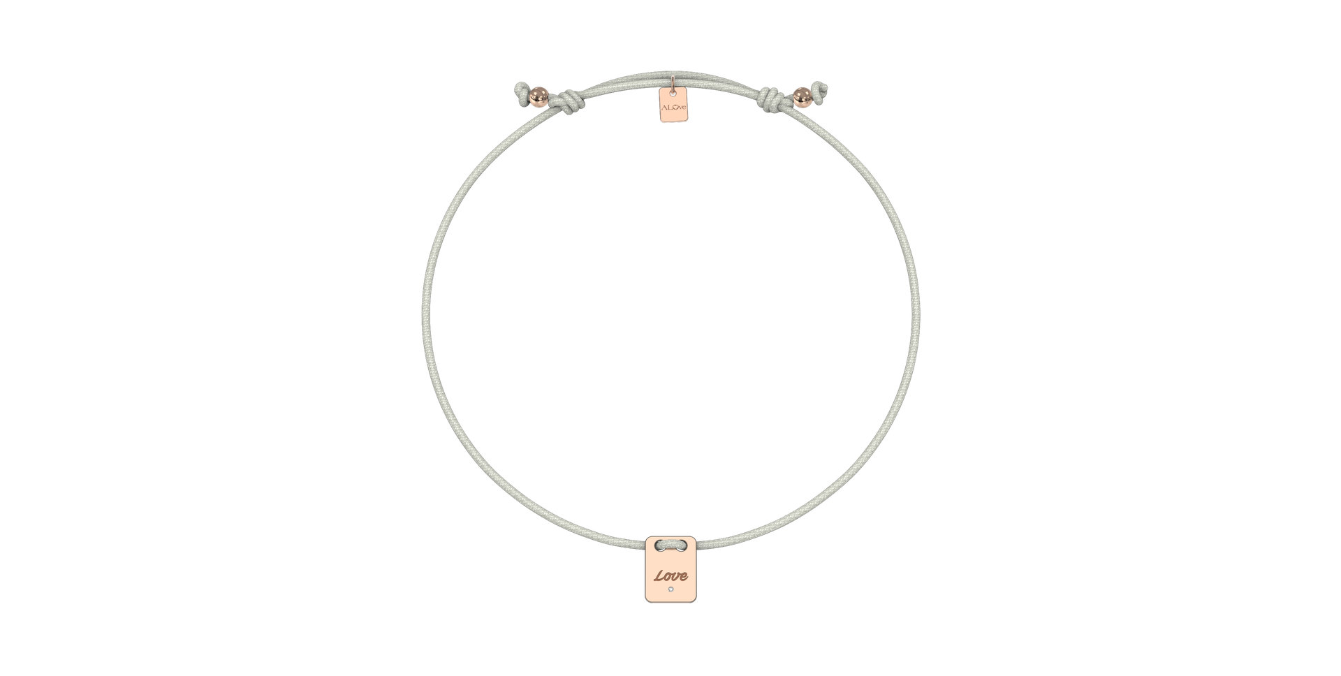 Diamond bracelet Mini Stamp Love