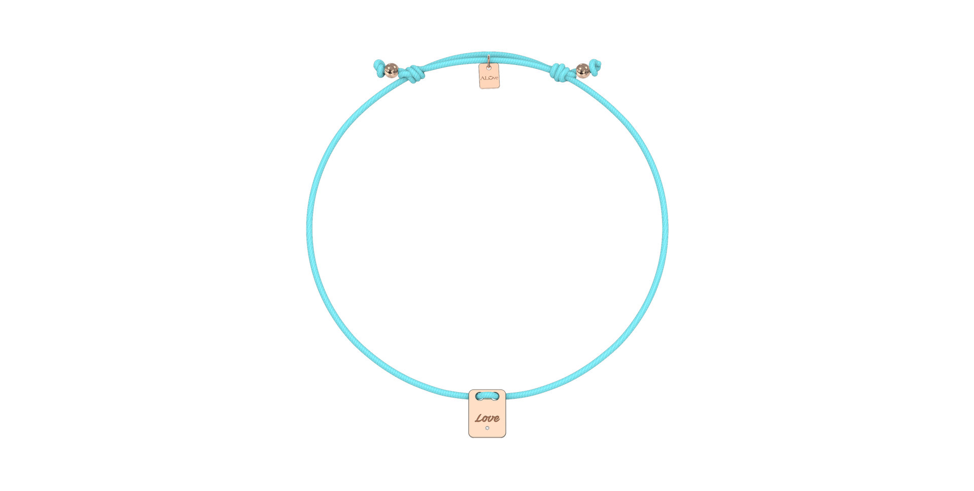 Diamond bracelet Mini Stamp Love