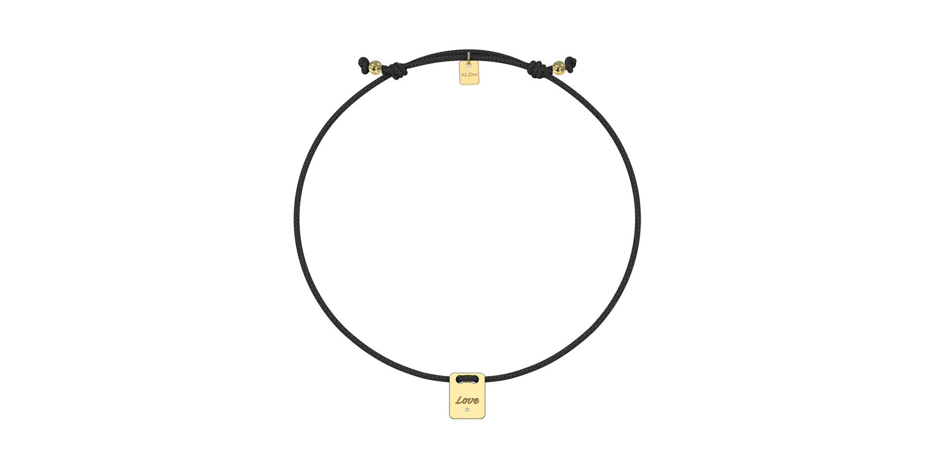 Diamond bracelet Mini Stamp Love