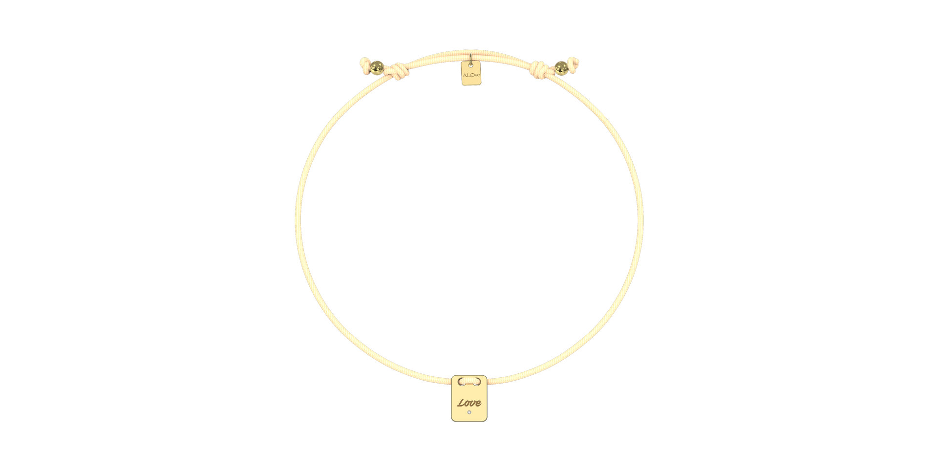 Diamond bracelet Mini Stamp Love