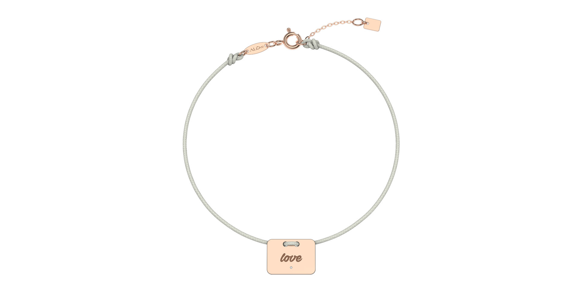 Diamond bracelet Military Stamp Love