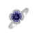 Diamond ring with Tanzanite Flower Parade4
