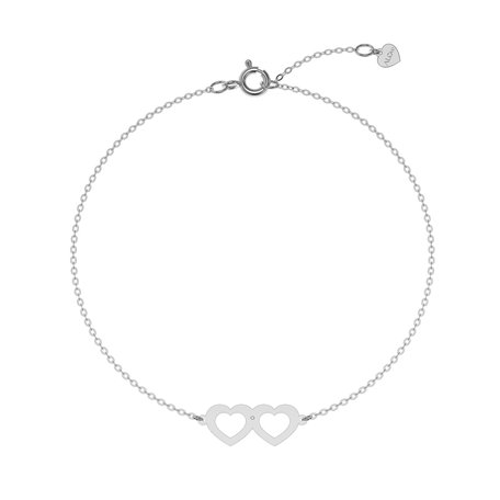 Diamond bracelet Two Hearts