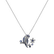 Pendant with black and white diamonds and Sapphire Paradise Calling3