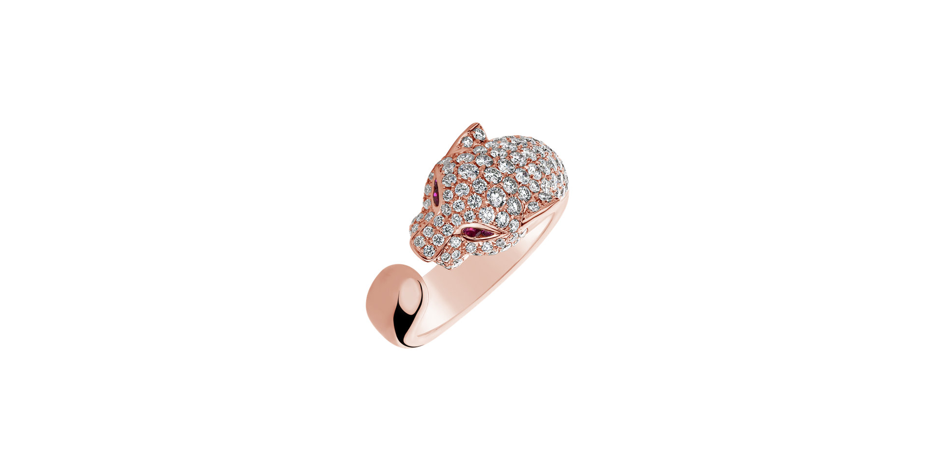 Diamond ring with Ruby Sparkling Beast