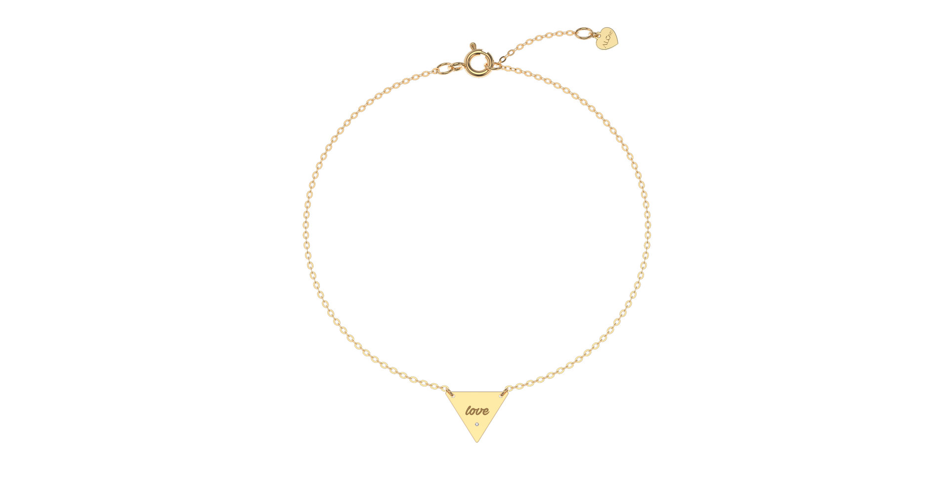 Diamond bracelet Triangle Love