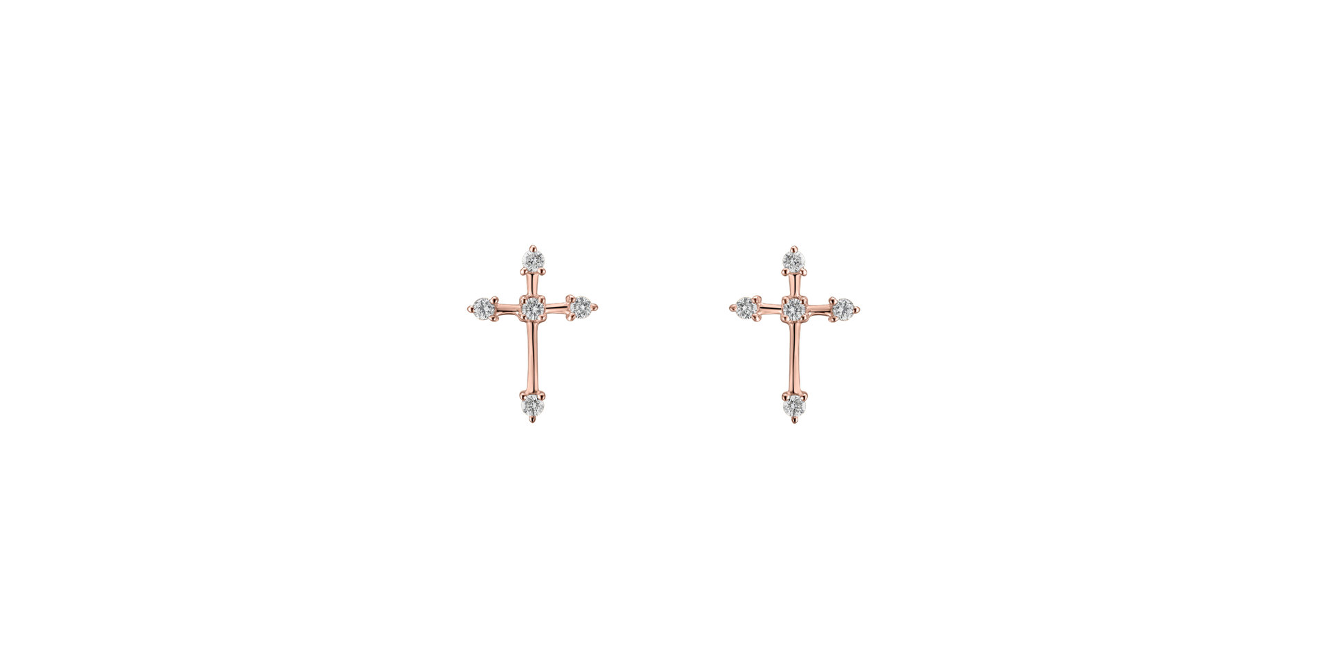 Diamond earrings Passion Cross
