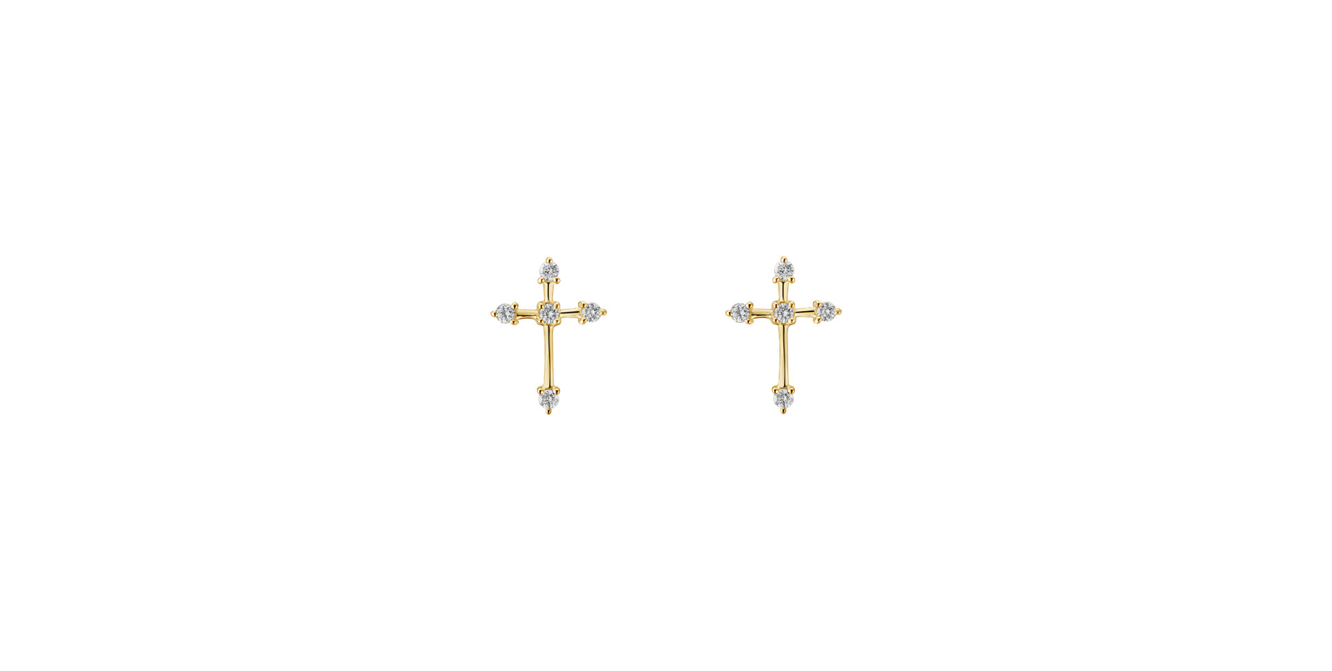 Diamond earrings Passion Cross