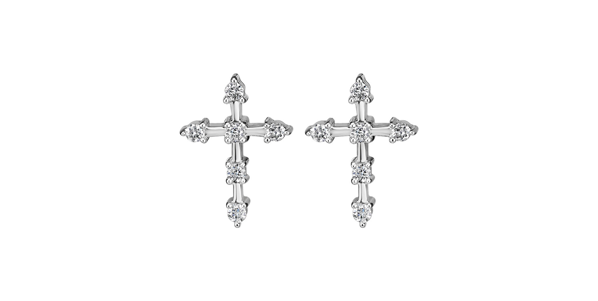 Diamond earrings Sparkling Cross