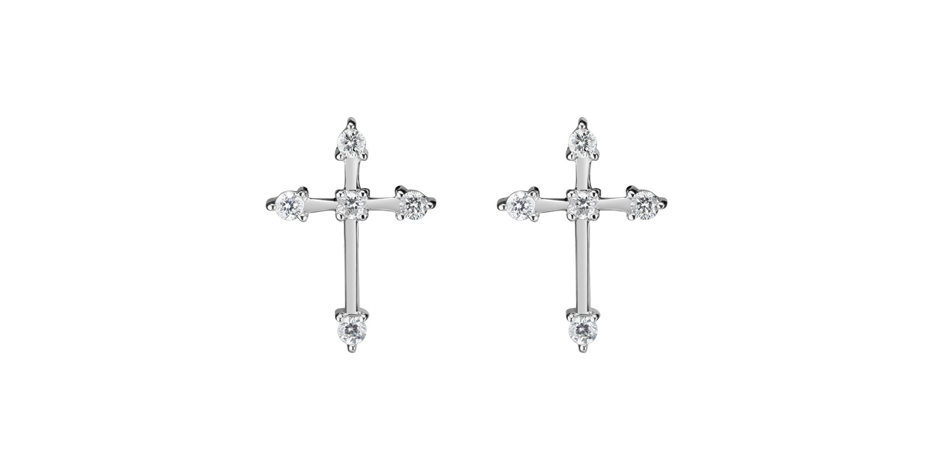 Diamond earrings Shiny Cross