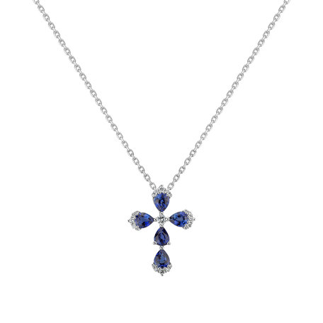 Diamond pendant with Sapphire Temptation Cross