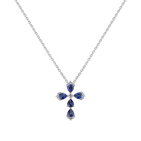 Diamond pendant with Sapphire Temptation Cross