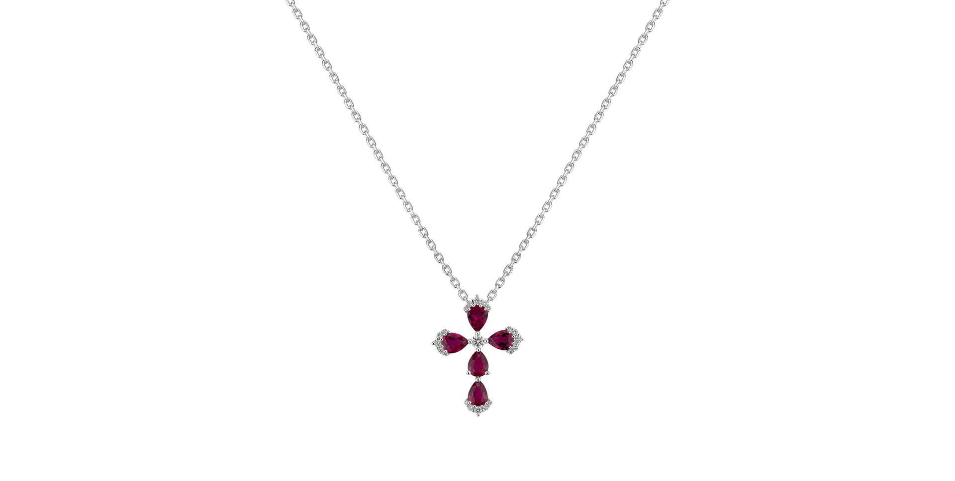 Diamond pendant with Ruby Temptation Cross