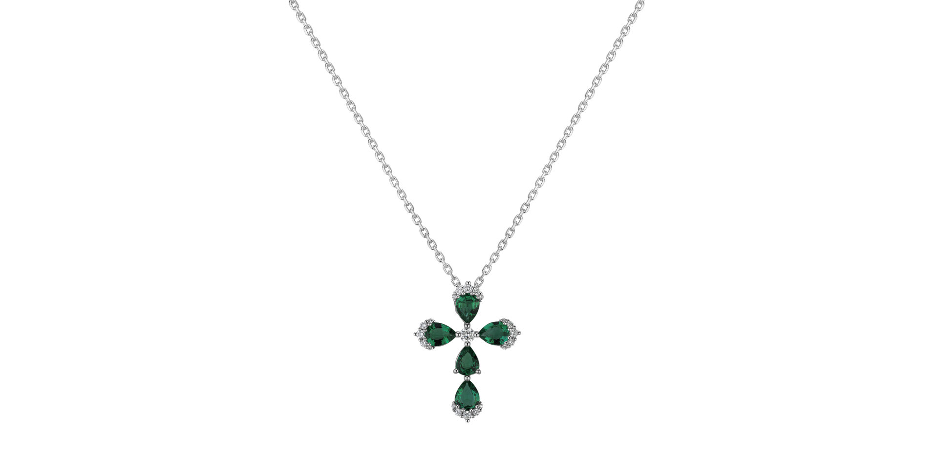 Diamond pendant with Emerald Temptation Cross