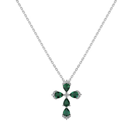 Diamond pendant with Emerald Temptation Cross