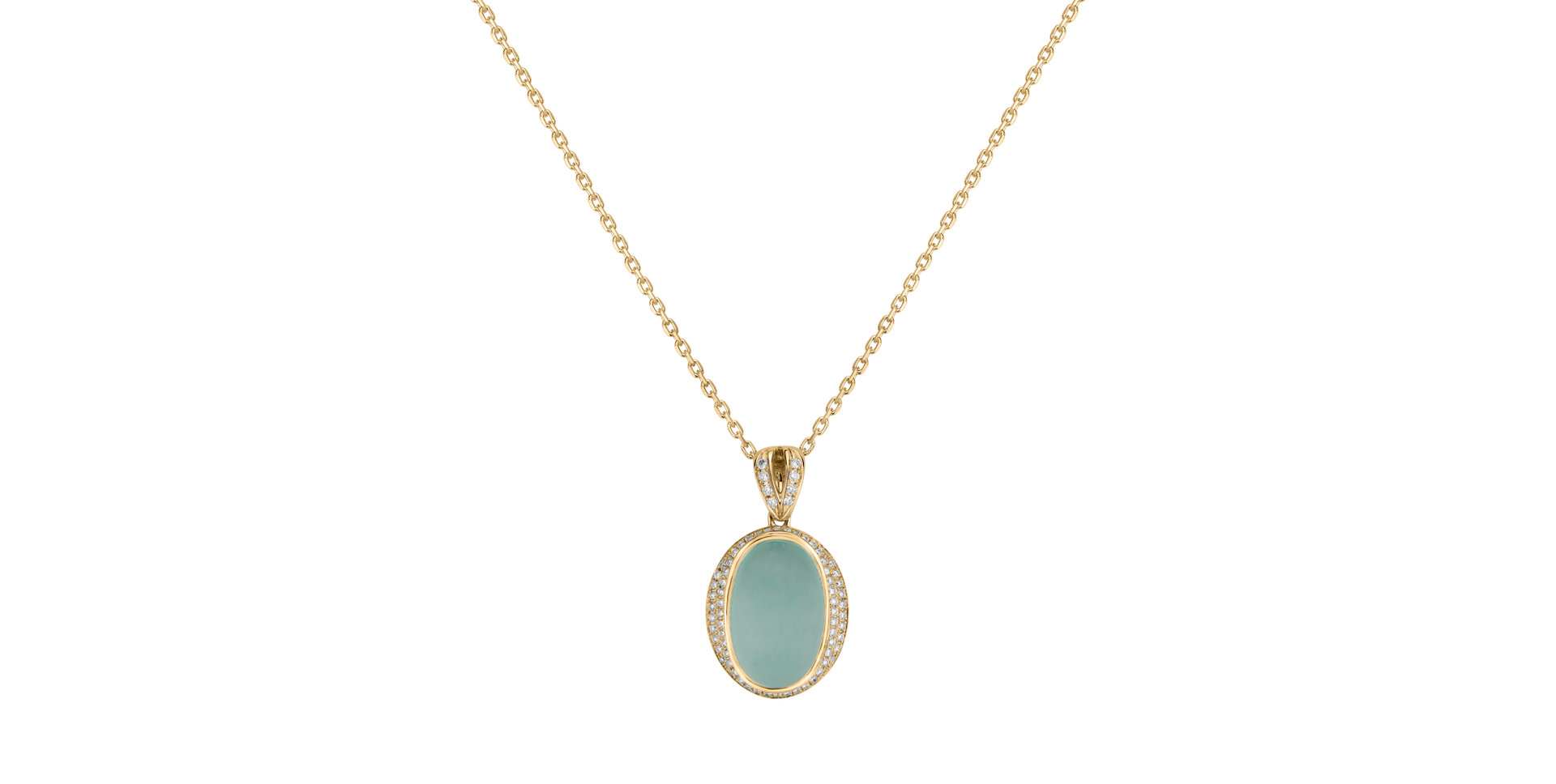 Diamond pendant with Chalcedony Blossom Grace