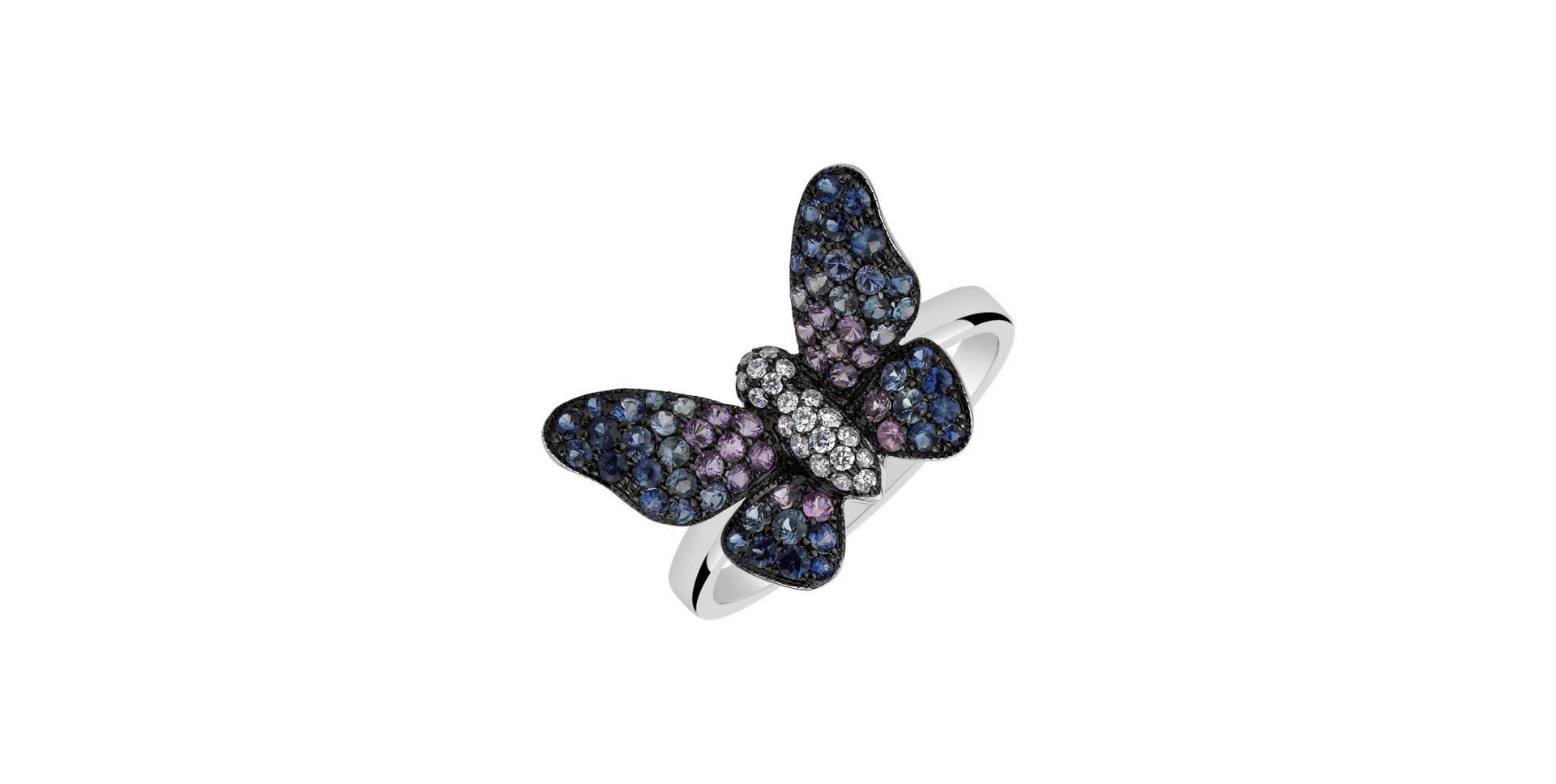Diamond ring and safiry Glamorous Butterfly
