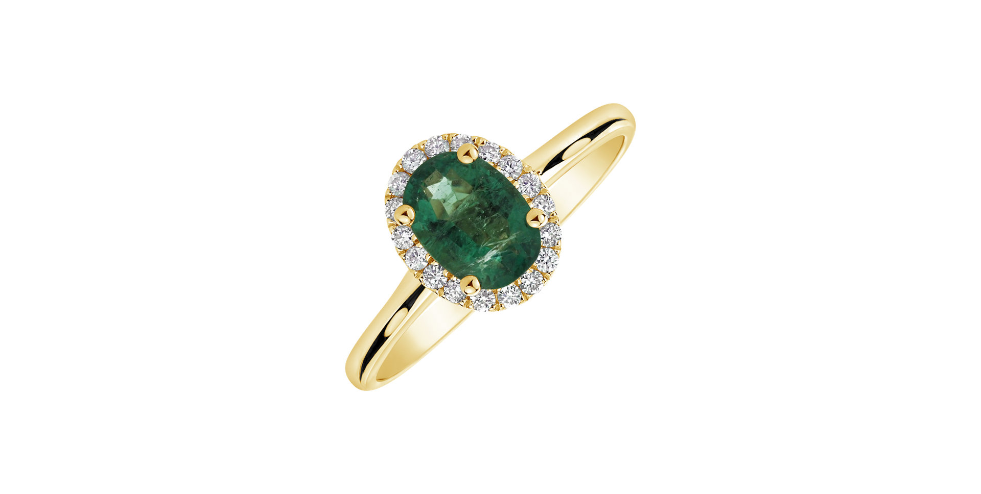 Diamond ring with Emerald Princess Wish