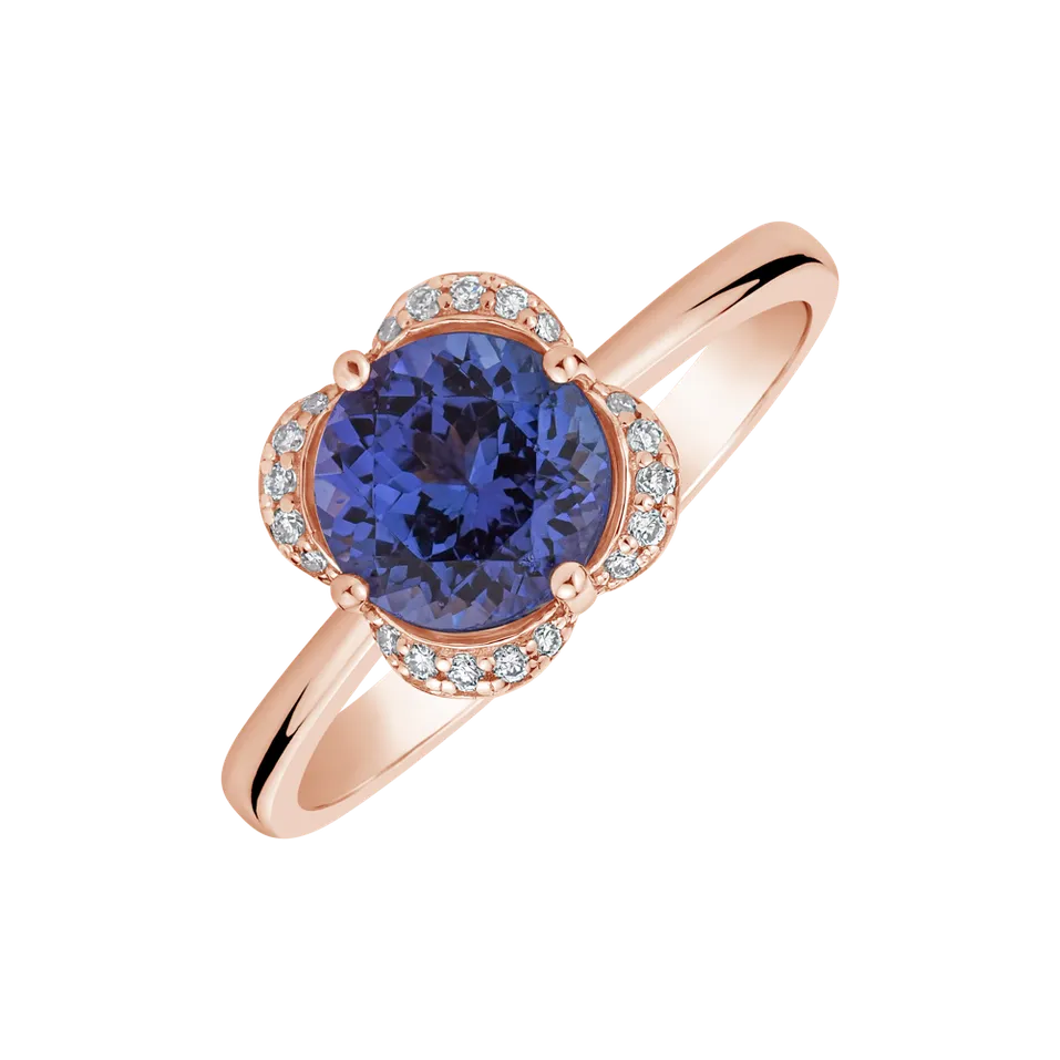 Diamond ring with Tanzanite Tender Blessing