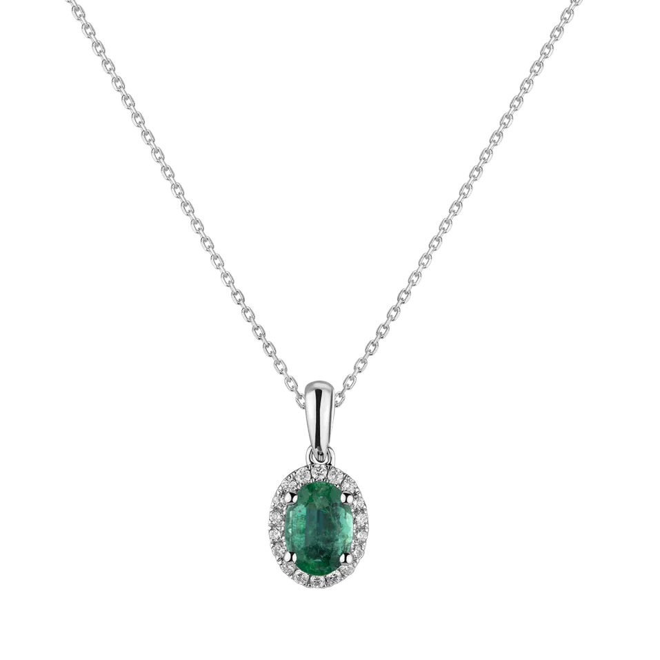 Diamond pendant with Emerald Princess Essence